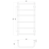 Рушникосушарка UNIO LS W 800-400-6 Драбинка Скоба вода