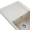 Гранітна мийка Globus Lux KOMO слонова кiстка 790х500