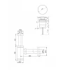 Сифон латунь з донним клапаном Globus Lux GSB-32-125-04A