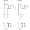 !Набір Кран вентильний кутовий з американкою SOLOMON LUX 1/2″ WHITE 7777 (1уп.)