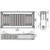 Радіатор сталевий панельний QUEEN THERM 22 бок 500x500