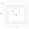 Гранітна мийка Globus Lux BARBORA чорний 510х510мм-А0002