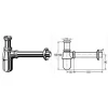 Сифон для раковини VIEGA 1 1/4″ х1 1/4″ металевий хром бутил. б/г100674