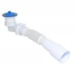 Сифон Waterstal SE 3860 для душ. піддона 1 1/2″ низький з гофрою 32х32/40/50