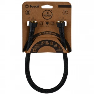 Шланг водяний TUCAI TAQ PREMIUM GRIF 1/2″x1/2″ BВ 0,4м.АНТИКОР. ACB HG-1212-400 (Чорний Мат) 209969