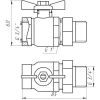 Кран кульовий прямий з американкою ARCO 3/4″ TURIA 0117408