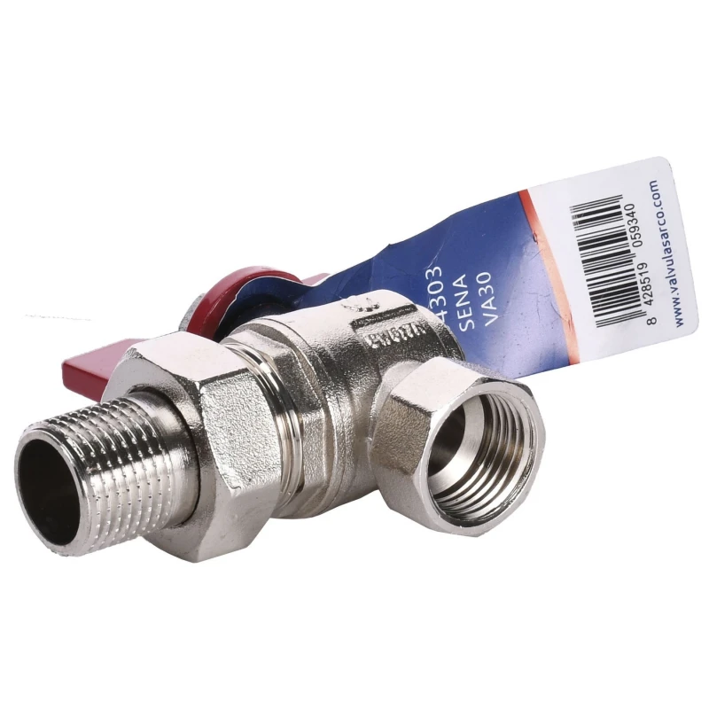 Кран кульовий ARCO 1/2″ SENA 154303 кутовий з американкою (754303)