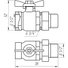 Кран кульовий ARCO 1/2″ SENA 154103 прямий з американкою (754103)