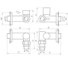 !Набір Кран вентильний кутовий з американкою SOLOMON LUX 1/2″ WHITE 7777_TEN (1уп.)
