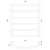 Рушникосушарка UNIO LD W 600-500-6 Драбинка Дуга вода