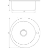 Мийка кухонна врiзна кругла 510х160 Decor MR 510 D 0,6 mm Mira
