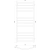 Рушникосушарка UNIO LDE W 1200-500-12 BLK Драбинка Дуга Еліт вода чорна