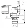 Кран радіаторний кутовий Q PROFESSIONAL 1/2″ NV-QP5005 вентильний з ущільнювачем