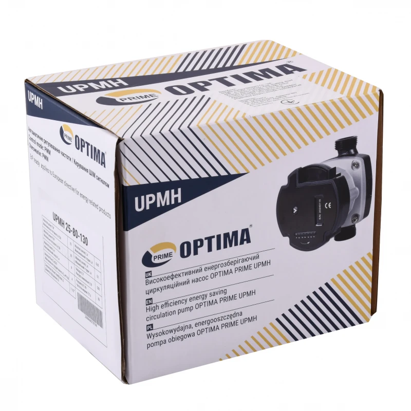 Насос циркуляційний енергоощадний Optima PRIME UPMH 25-80AUTO 130мм + гайки