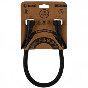 Шланг водяний TUCAI TAQ PREMIUM GRIF 1/2″x1/2″ BВ 0,5м.АНТИКОР. ACB HG-1212-500 (Чорний Мат) 209970