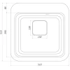 Гранітна мийка Globus Lux BARBORA графіт 510х510мм-А0001