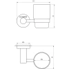 Стакан одинарний Globus Lux SS 8409 SUS304