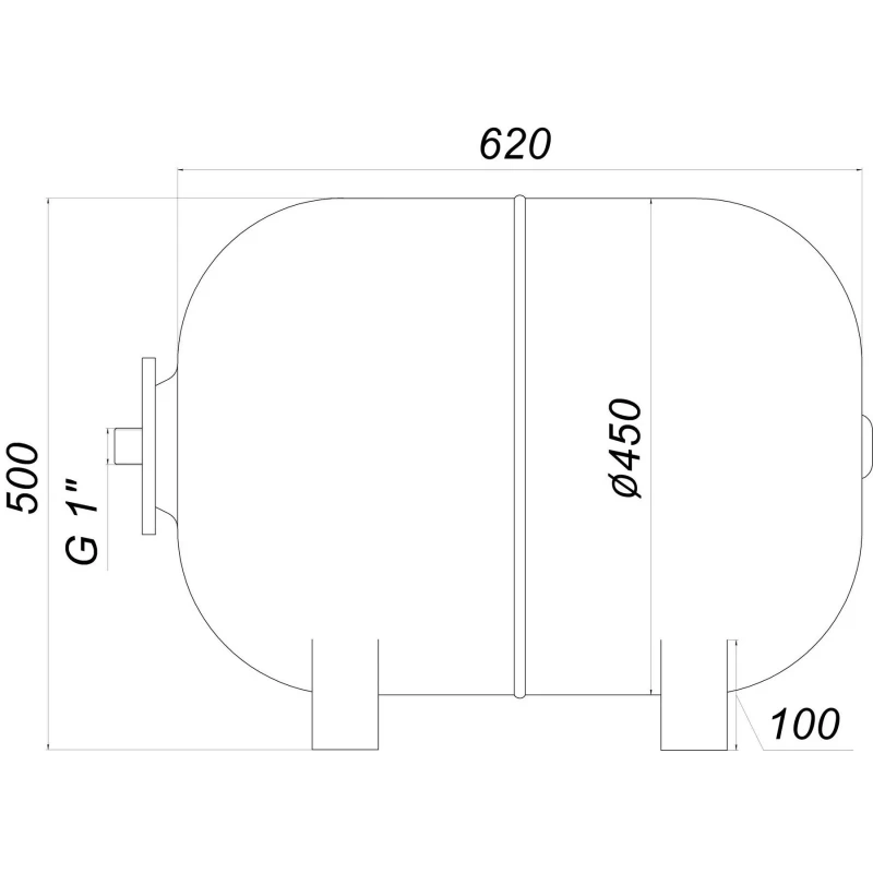 Гідроакумулятор 80л ZILMET ultra-pro 10bar ГОРИЗОНТАЛЬНИЙ ( 1100008005 )
