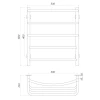 Рушникосушарка UNIO LКD W 600-500-5 Драбинка Каскад Дуга вода