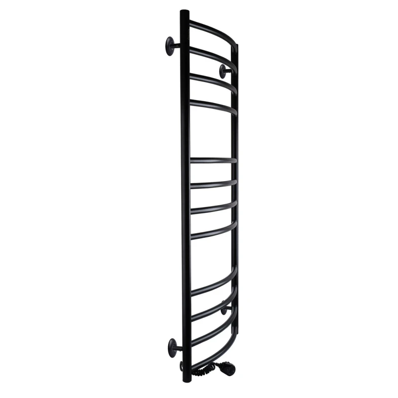 Рушникосушарка UNIO LDE EL 1200-500-12 BLK Драбинка Дуга Еліт електро чорна