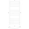 Рушникосушарка UNIO LDE EL 1200-500-12 BLK Драбинка Дуга Еліт електро чорна