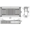 Радіатор сталевий панельний QUEEN THERM 22 бок 500x900