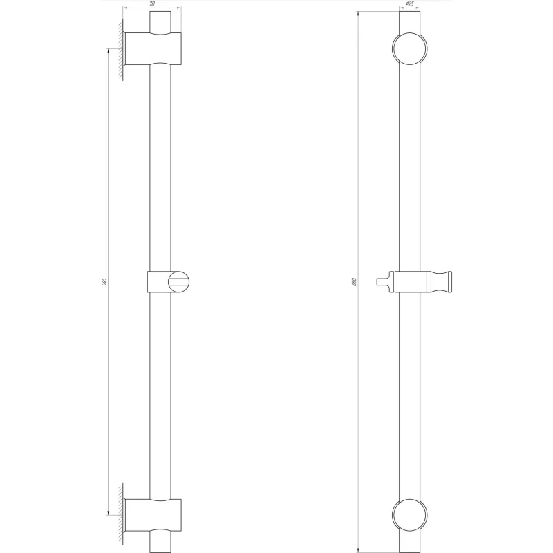 Душова стійка Globus Lux SUS-1107-BB