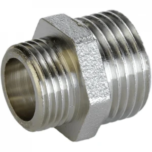 Ніпель редукційний нікельований 3/4″ЗР х 1/2″ЗР штампований А0511А(нк) VA