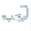 Сифон ″Waterstal″ для ванни Click-Clack з гнучкою трубою 32/40/50 (А - 14089)