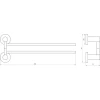 Тримач рушників Globus Lux SS 8431-2 SUS304