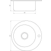 Мийка кухонна врiзна кругла 490х160 Satin MR 490 E 0,6 mm Mira