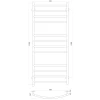Рушникосушарка UNIO LDE ER 1200-500-12 BLK Драбинка Дуга Еліт електро чорна