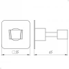 Тримач-кронштейн для душової лійки Globus Lux SQ 9025 SUS304