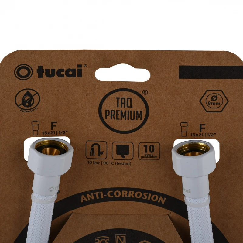 Шланг водяний TUCAI TAQ PREMIUM GRIF 1/2″x1/2″ BВ 0,4м.АНТИКОР. ACB HG-1212-400 (Білий Мат) 209972