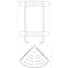 Полка подвійна кутова Globus Lux SQ9422
