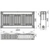 Радіатор сталевий панельний QUEEN THERM 22 бок 500х1800