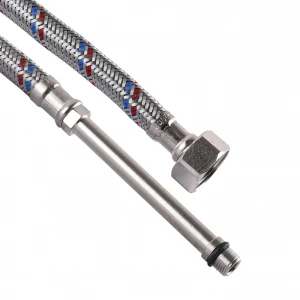 Шланг для змішувача Solomon (нерж.) М8х1/2″ 0,8м HY6201A LONG-штуцер 70мм SH2006