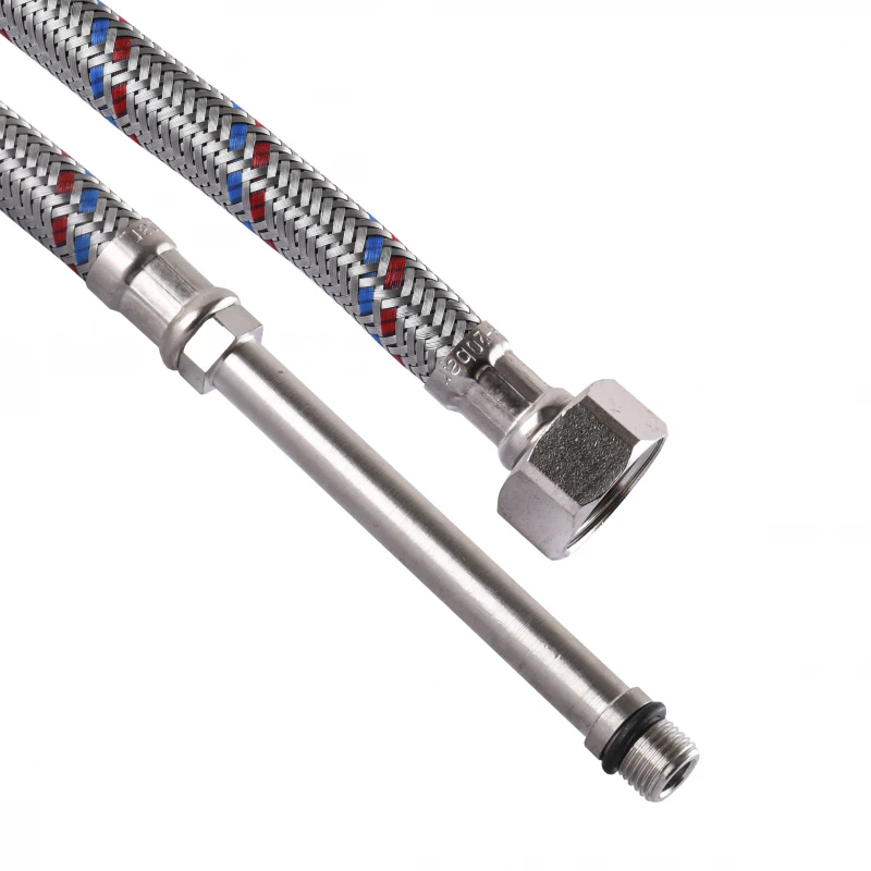 Шланг для змішувача Solomon (нерж.) М8х1/2″ 0,8м HY6201A LONG-штуцер 70мм SH2006
