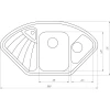 Гранітна мийка Globus Lux AVERNO чорний металік 1060х575мм-А0001