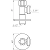 Кран вентильний кутовий SOLOMON 1/2″х 3/4″ 160403