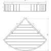 Поличка кутова TOPAZ 4114