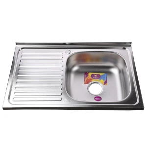 Мийка кухонна накладна прямокутна 800х500х180 Decor Right MR 8050 R D Mira