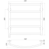 Рушникосушарка UNIO LD ER 500-500-5 BLK Драбинка Дуга електро чорна