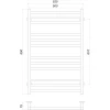 Рушникосушарка UNIO MS W 800-500-12 BLK Модена вода чорна