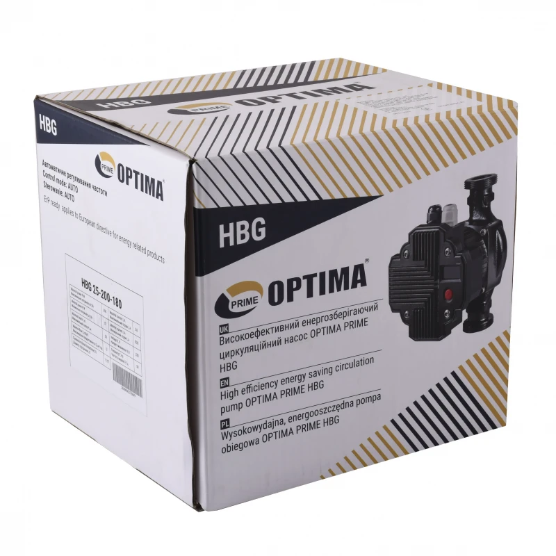 Насос циркуляційний енергоощадний Optima PRIME HBG 25-200AUTO 180мм
