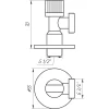 Кран кульовий кутовий SOLOMON 1/2″х3/4″ A7032