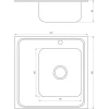 Мийка кухонна накладна прямокутна 600х600х180 Decor Right MR 6060 R D Mira