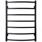 Рушникосушарка UNIO LD W 700-500-7 BLK Драбинка Дуга вода чорна