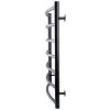 Рушникосушарка UNIO LD W 700-500-7 BLK Драбинка Дуга вода чорна