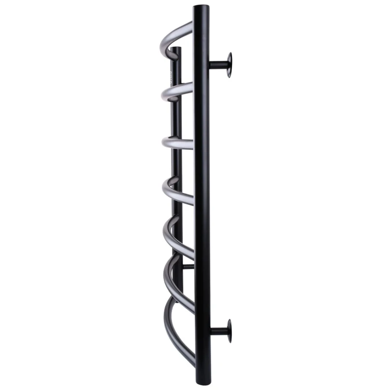 Рушникосушарка UNIO LD W 700-500-7 BLK Драбинка Дуга вода чорна